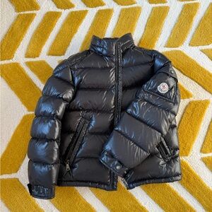 Moncler Shiny Black Kids Puffer Jacket